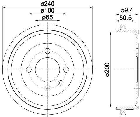 HELLA PAGID stabdžių būgnas 8DT 355 301-571